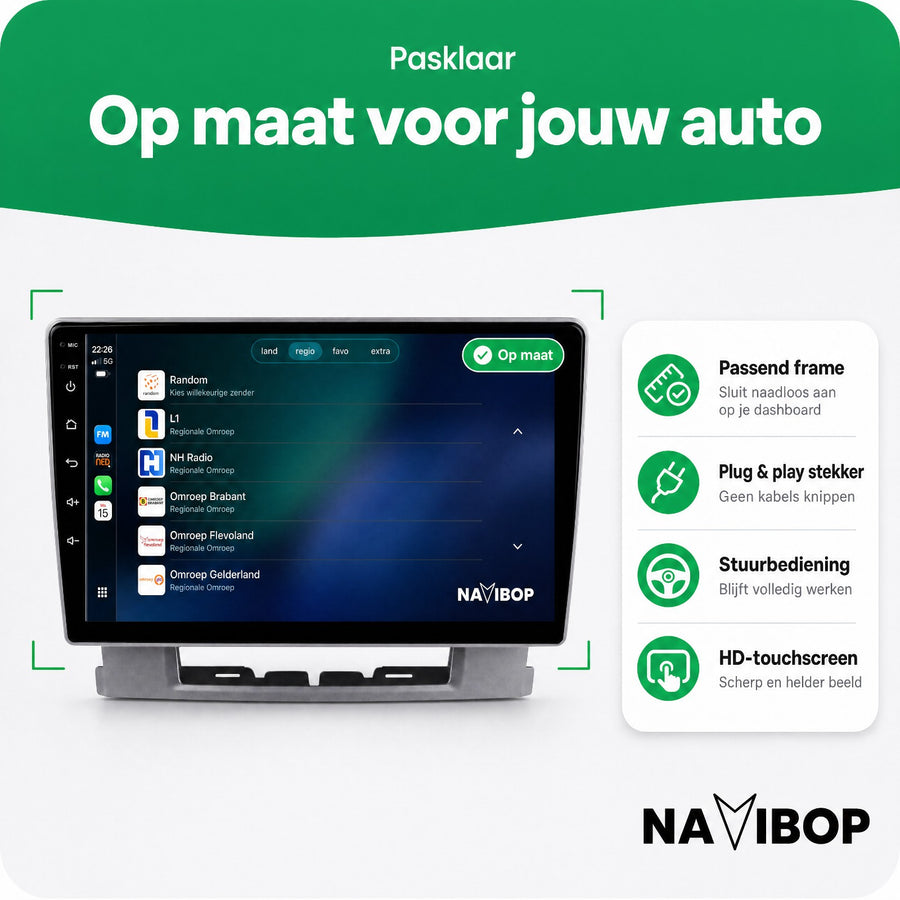 Opel Astra J Versie C | Autoradio | CarPlay & Android Auto | Android 15.0 | 2009 t/m 2017