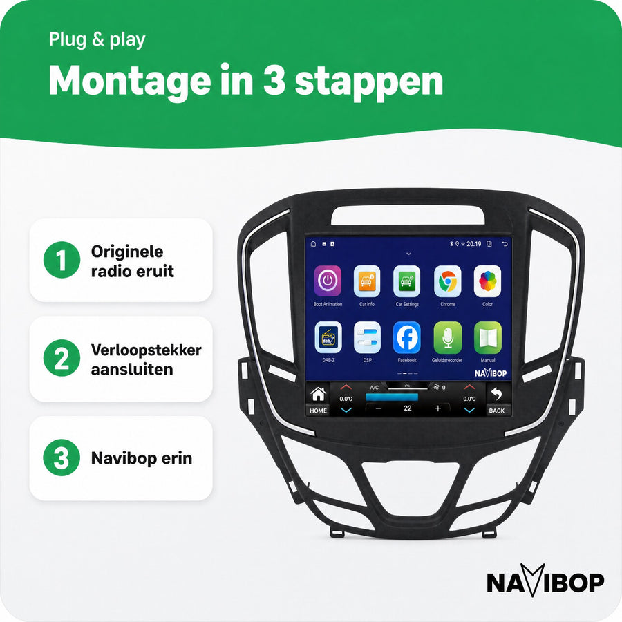 Opel Insignia | Autoradio | CarPlay & Android Auto | Android 15.0 | 2014 t/m 2017