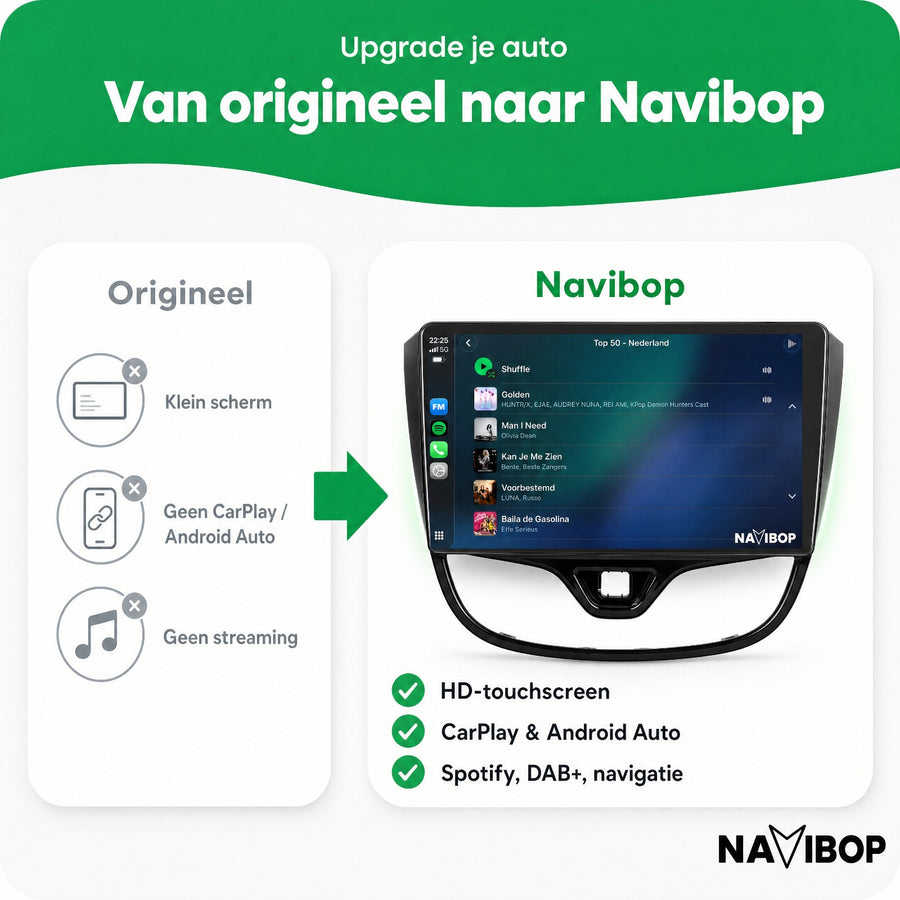 Opel Karl | Autoradio | CarPlay & Android Auto | Android 15.0 | 2015 t/m 2020