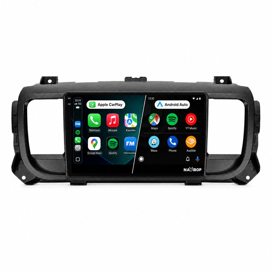 Peugeot Expert 3 Toyota Proace Citroen Jumpy Citroen Spacetourer Opel Vivaro Fiat Scudo | Autoradio | CarPlay & Android Auto | Android 15.0 | 2016 t/m 2023