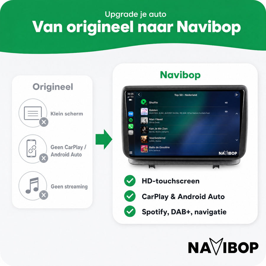 Renault Clio | Autoradio | CarPlay & Android Auto | Android 15.0 | 2005 t/m 2012