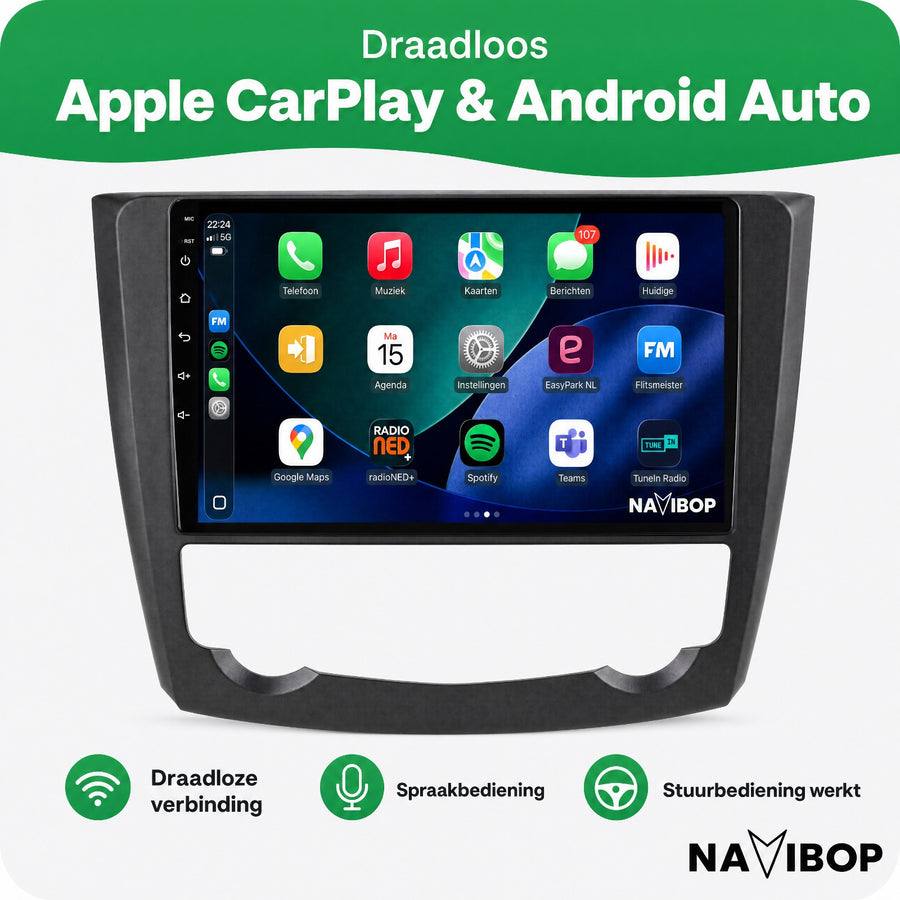 Renault Kadjar | Autoradio | CarPlay & Android Auto | Android 15.0 | 2015 t/m 2019