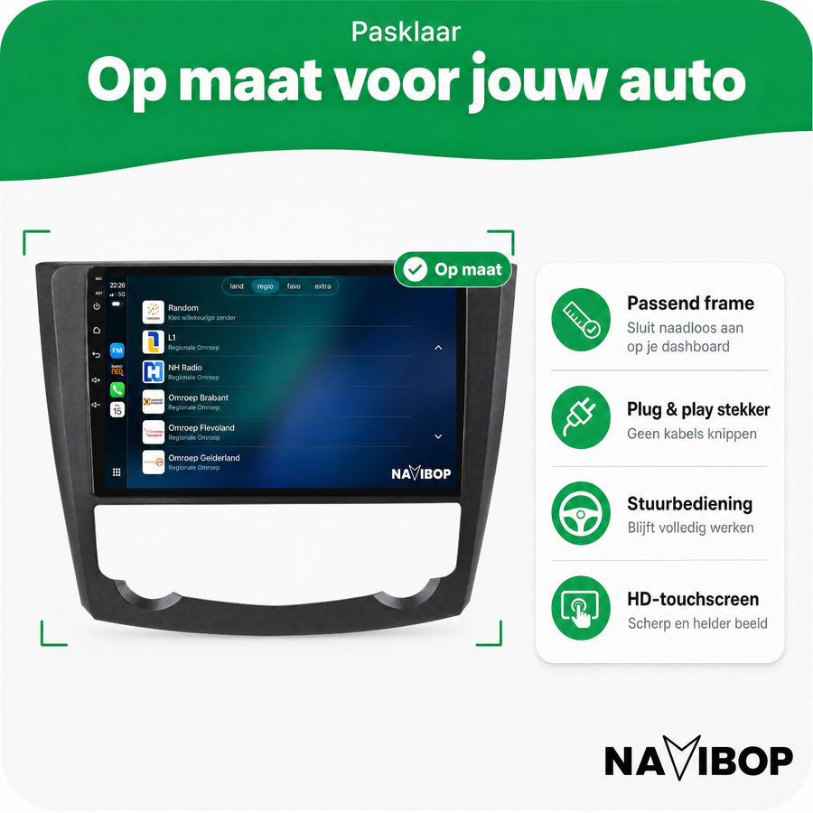 Renault Kadjar | Autoradio | CarPlay & Android Auto | Android 15.0 | 2015 t/m 2019