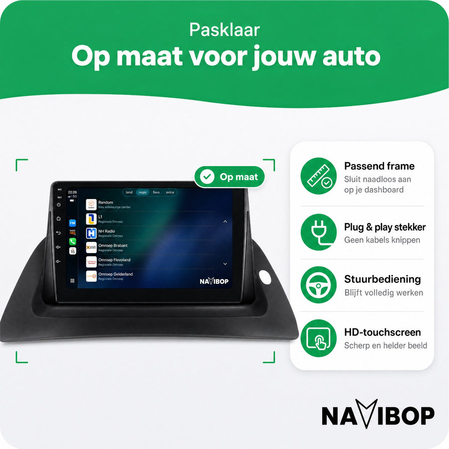 Renault Kangoo | Autoradio | CarPlay & Android Auto | Android 15.0 | 2015 t/m 2018