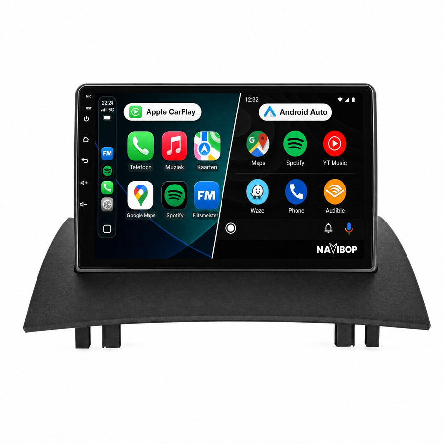Renault Megane 2 | Autoradio | CarPlay & Android Auto | Android 15.0 | 2003 t/m 2009