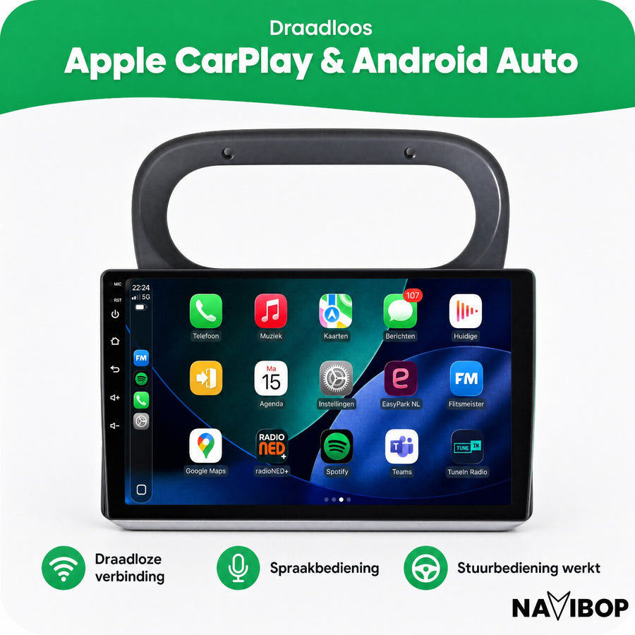 Renault Twingo | Autoradio | CarPlay & Android Auto | Android 15.0 | 2005 t/m 2013