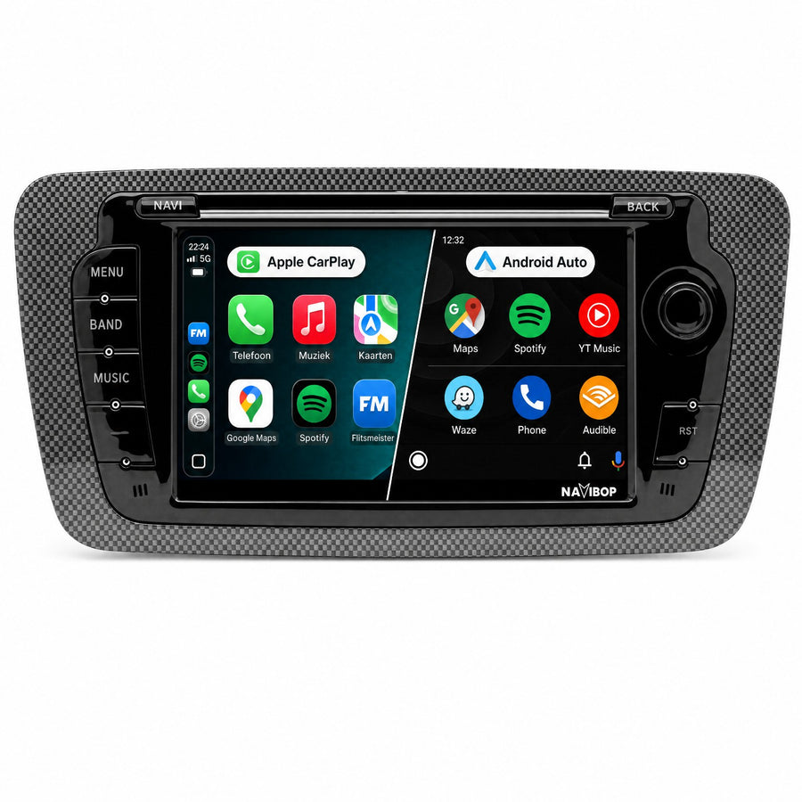 Seat Ibiza | Autoradio | CarPlay & Android Auto | Android 15.0 | 2009 t/m 2013
