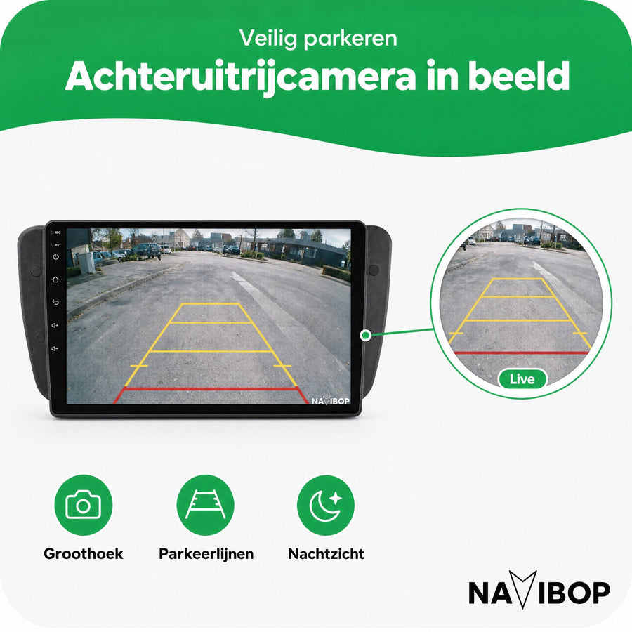 Seat Ibiza Touchscreen | Autoradio | CarPlay & Android Auto | Android 15.0 | 2009 t/m 2013