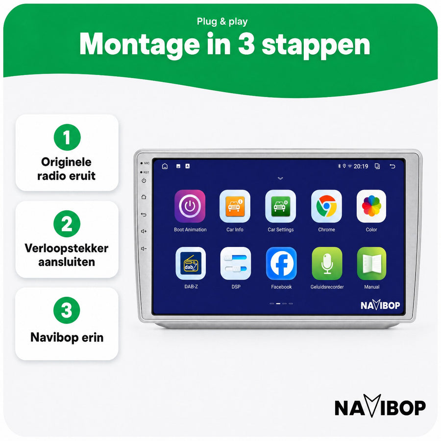 Škoda Fabia | Autoradio | CarPlay & Android Auto | Android 15.0 | 2007 t/m 2014