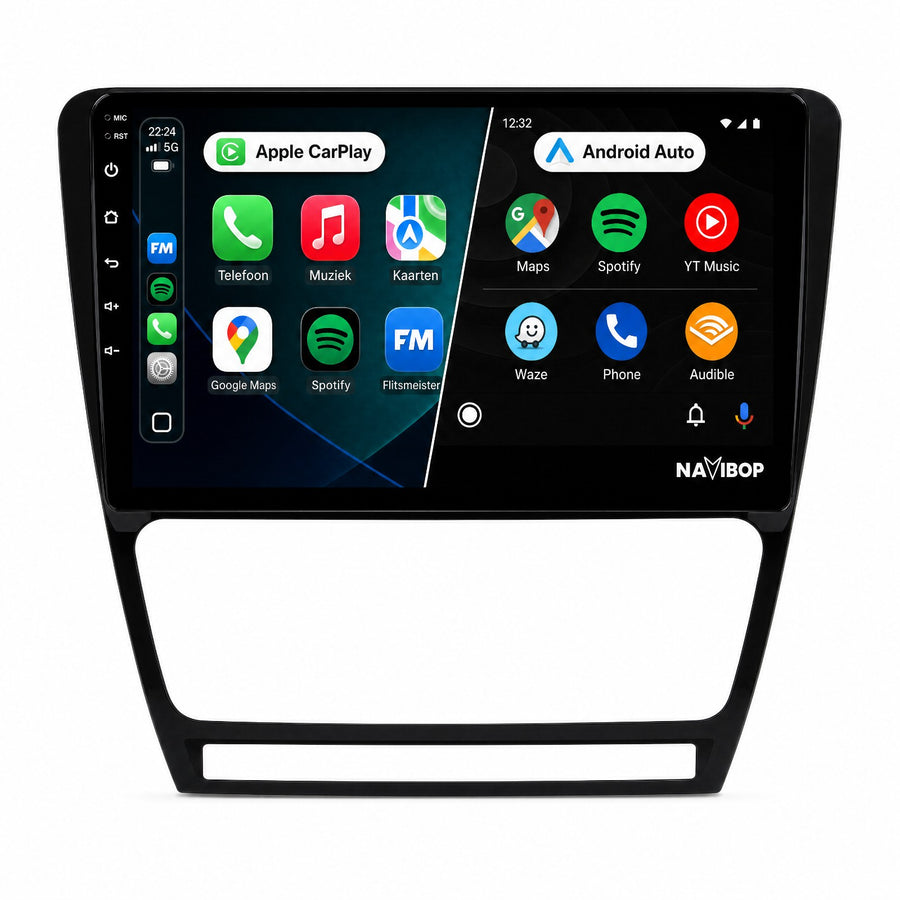 Škoda Octavia | Autoradio | CarPlay & Android Auto | Android 15.0 | 2007 t/m 2013