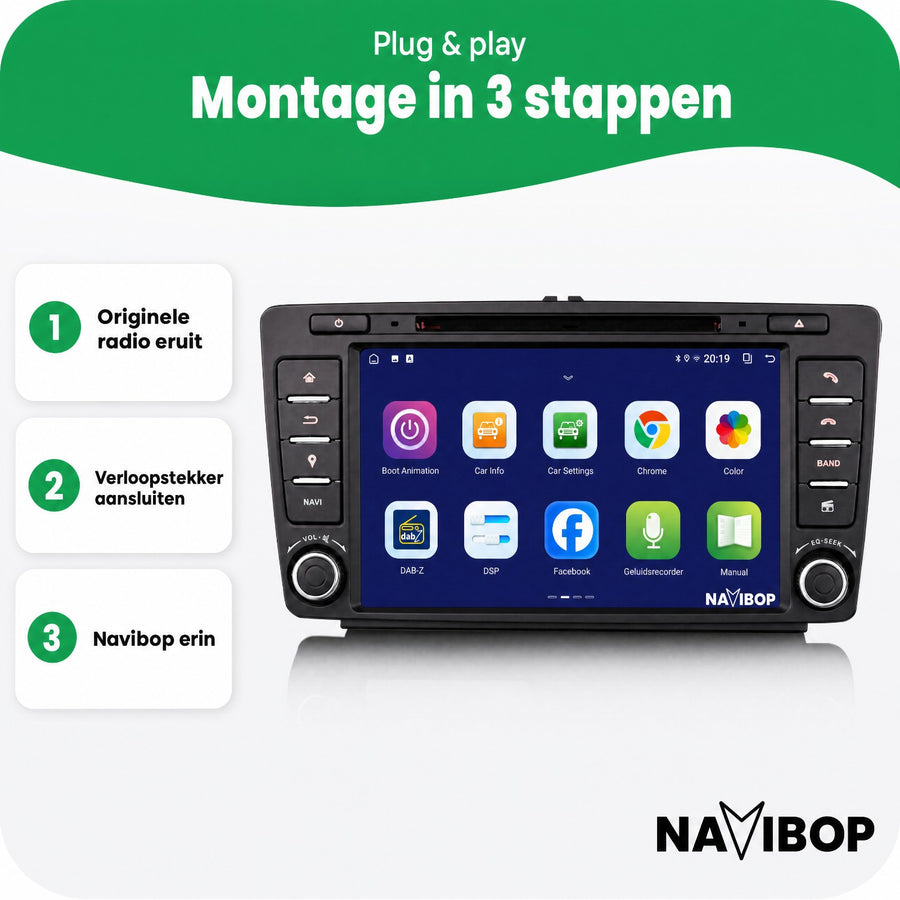 Škoda Octavia Yeti | Autoradio | CarPlay & Android Auto | Android 15.0 | 2009 t/m 2015