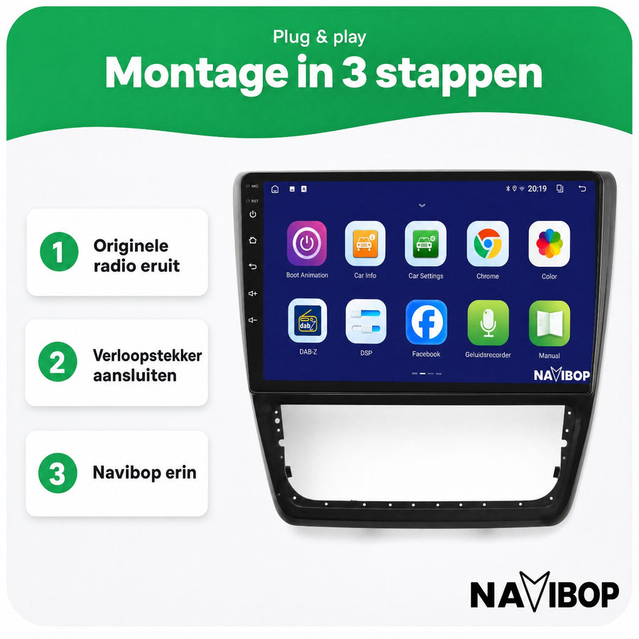 Škoda Yeti | Autoradio | CarPlay & Android Auto | Android 15.0 | 2014 t/m 2018