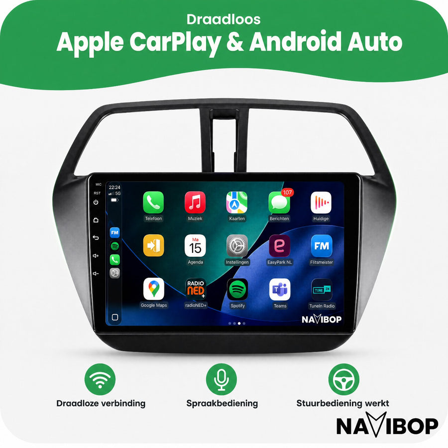 Suzuki SX4 S-cross | Autoradio | CarPlay & Android Auto | Android 15.0 | 2013 t/m 2021