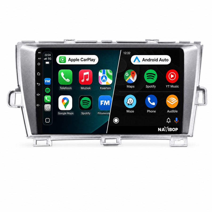 Toyota Prius Zilver | Autoradio | CarPlay & Android Auto | Android 15.0 | 2009 t/m 2015