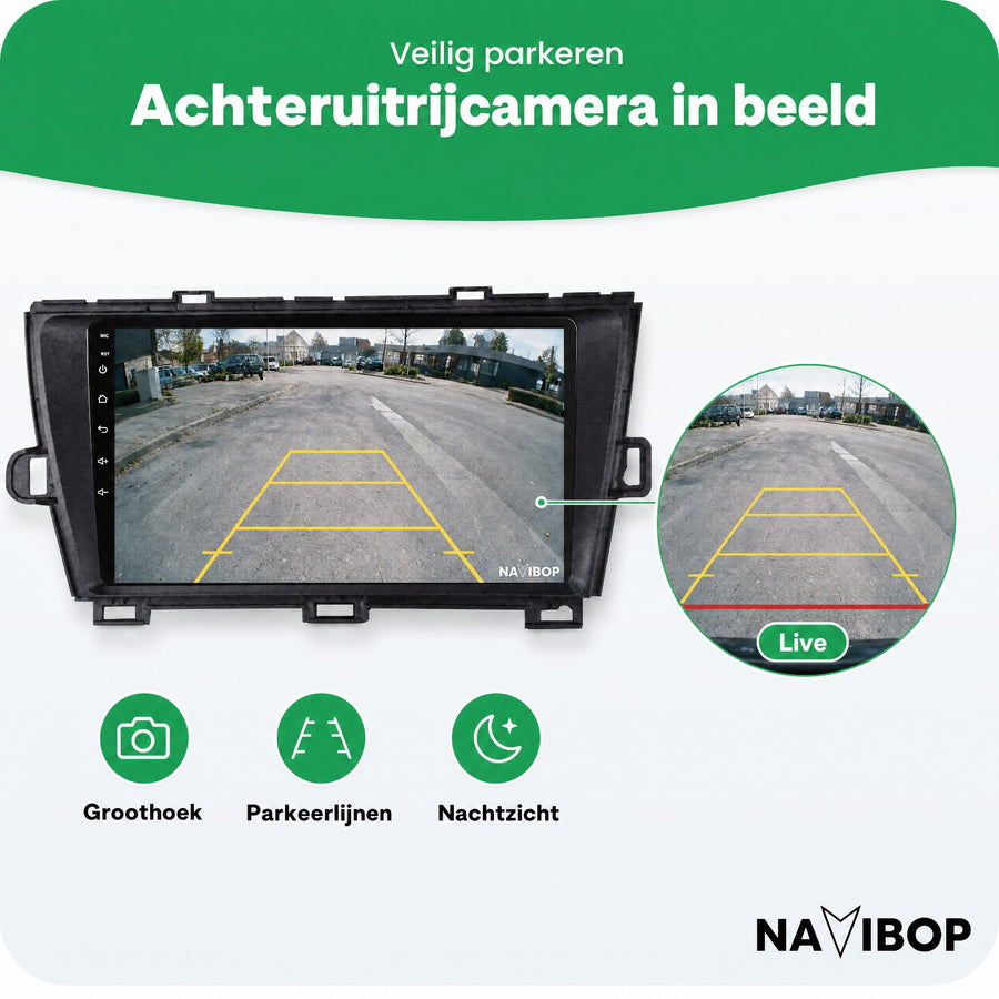 Toyota Prius Zwart | Autoradio | CarPlay & Android Auto | Android 15.0 | 2009 t/m 2015