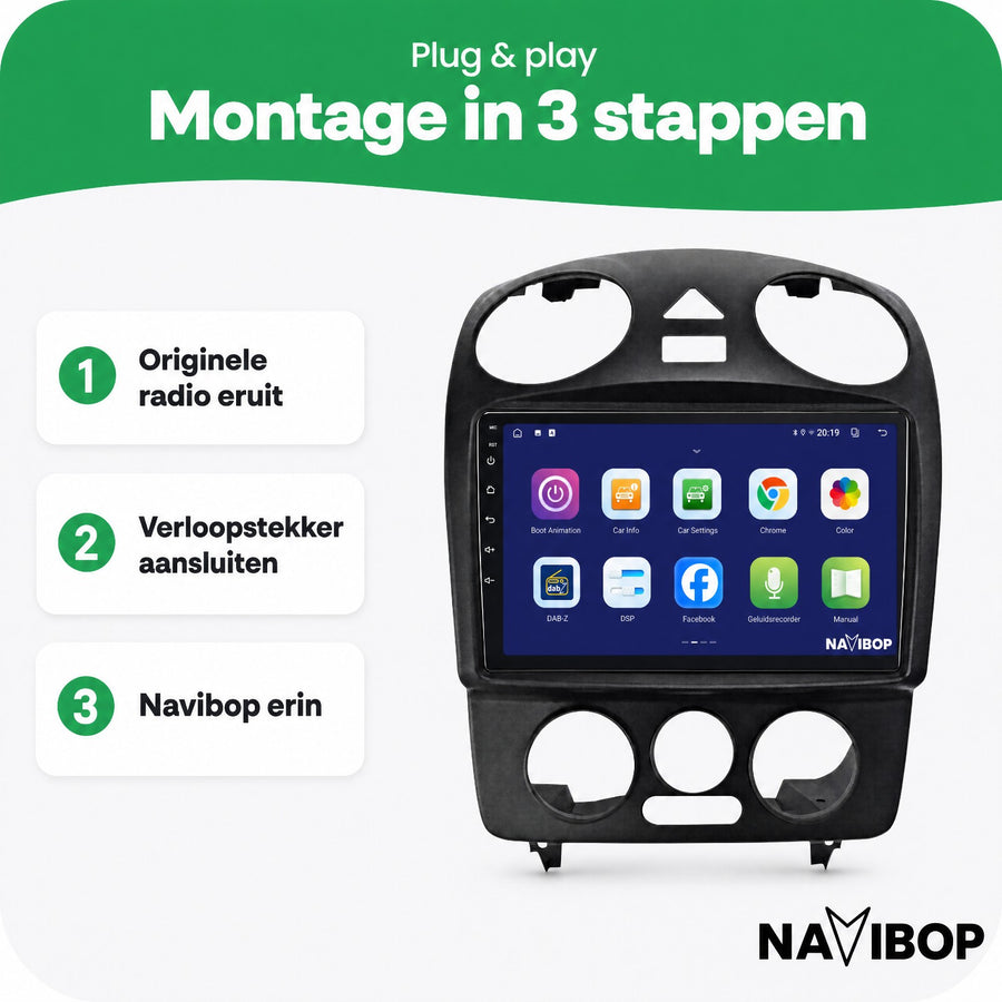 Volkswagen Beetle | Autoradio | CarPlay & Android Auto | Android 15.0 | 2004 t/m 2010