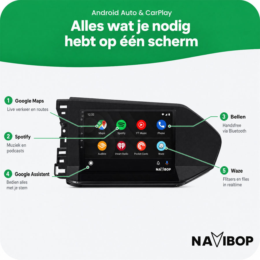 Volkswagen Caddy | Autoradio | CarPlay & Android Auto | Android 15.0 | 2020 t/m 2025