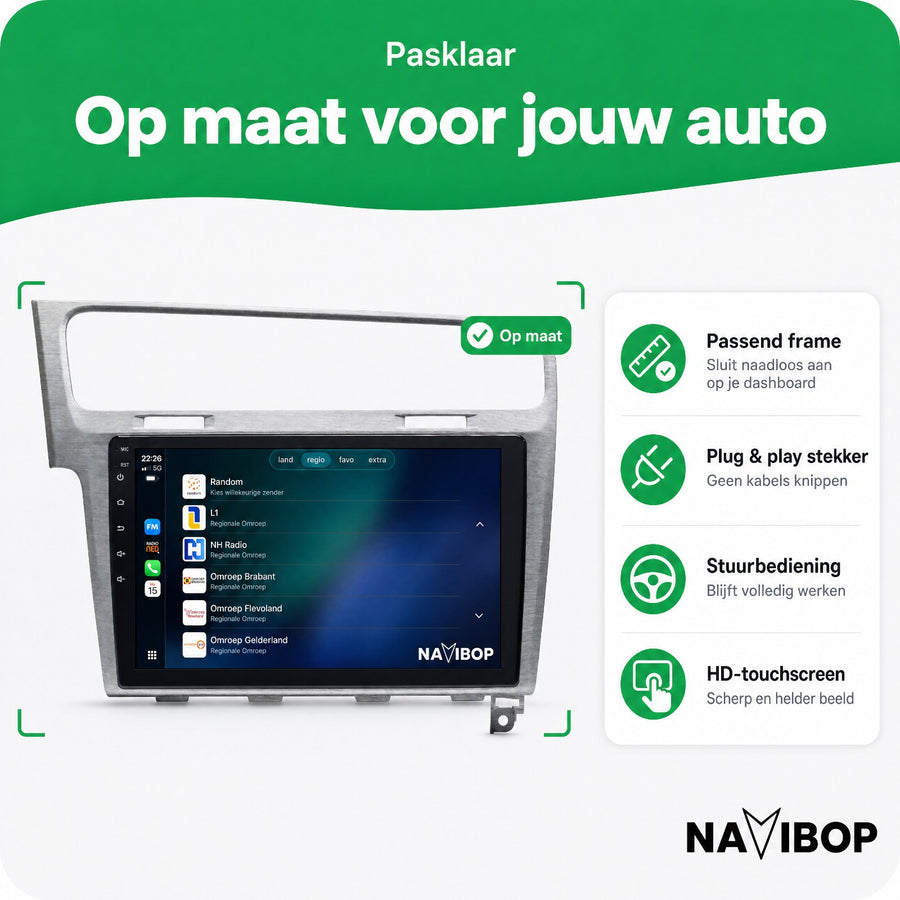 Volkswagen Golf Grijs | Autoradio | CarPlay & Android Auto | Android 15.0 | 2013 t/m 2020