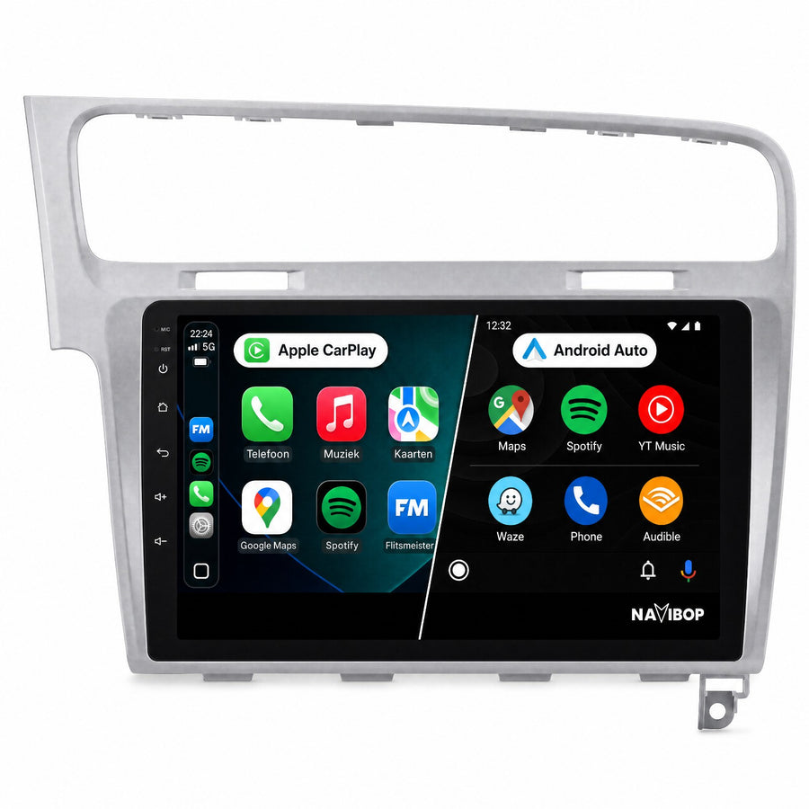 Volkswagen Golf Zilver | Autoradio | CarPlay & Android Auto | Android 15.0 | 2013 t/m 2020