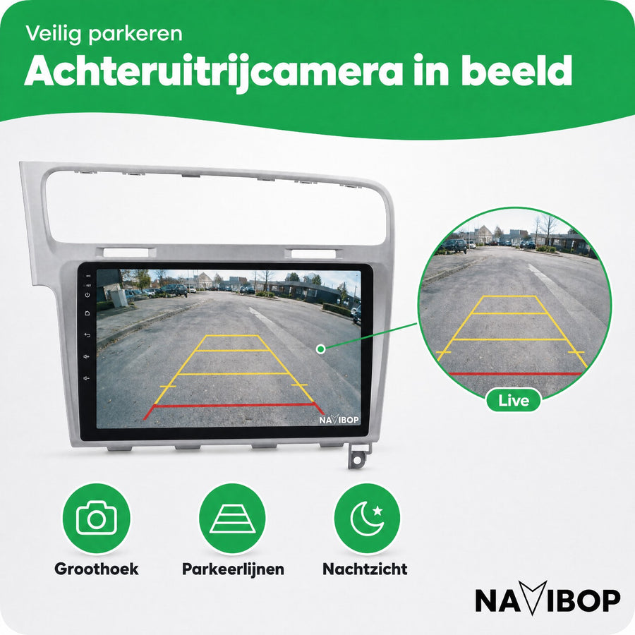 Volkswagen Golf Zilver | Autoradio | CarPlay & Android Auto | Android 15.0 | 2013 t/m 2020