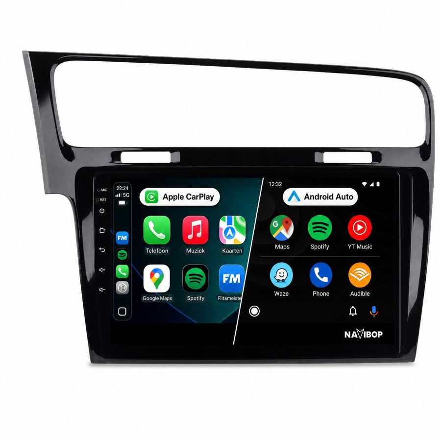 Volkswagen Golf Zwart | Autoradio | CarPlay & Android Auto | Android 15.0 | 2013 t/m 2020