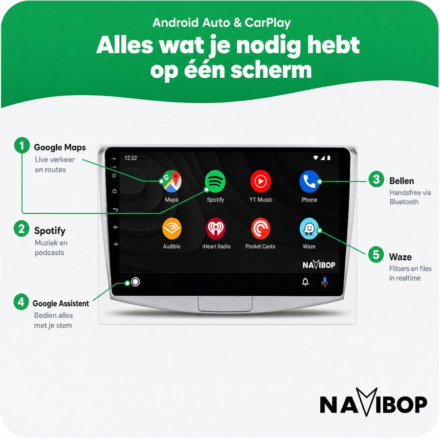 Volkswagen Passat B7 | Autoradio | CarPlay & Android Auto | Android 15.0 | 2010 t/m 2016