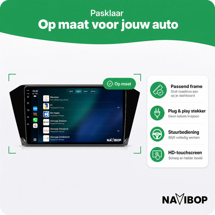 Volkswagen Passat B8 | Autoradio | CarPlay & Android Auto | Android 15.0 | 2015 t/m 2020