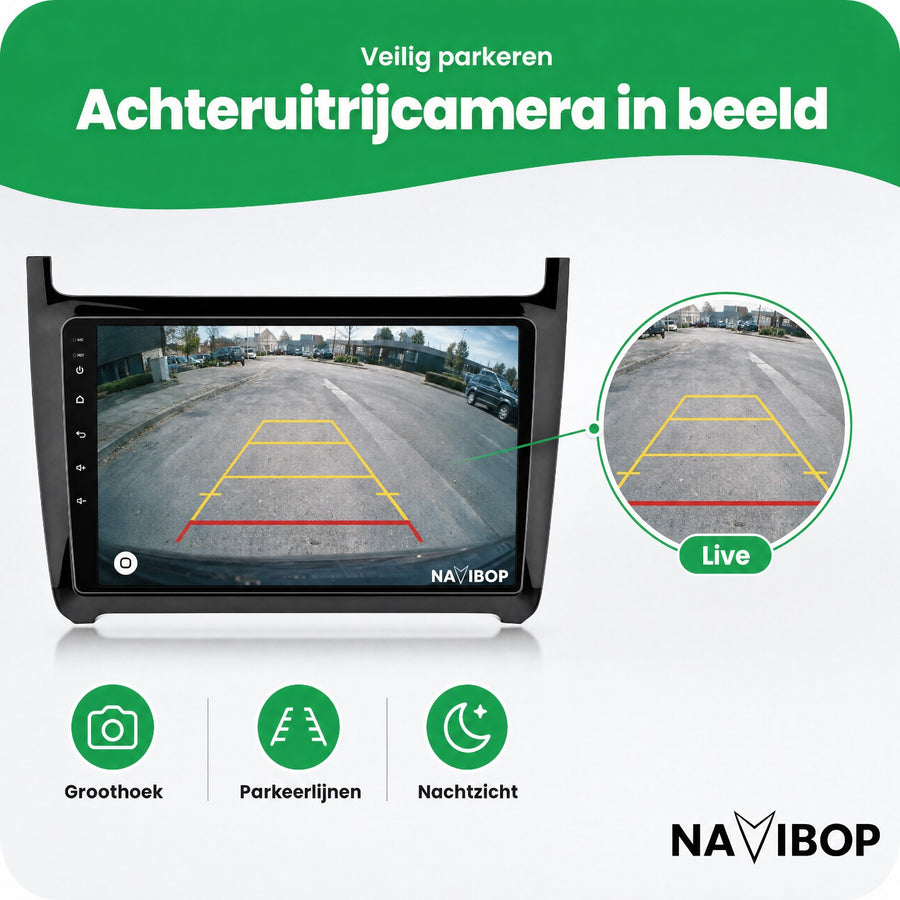 Volkswagen Polo + Glans 2013 Zwart | Autoradio | CarPlay & Android Auto | Android 15.0