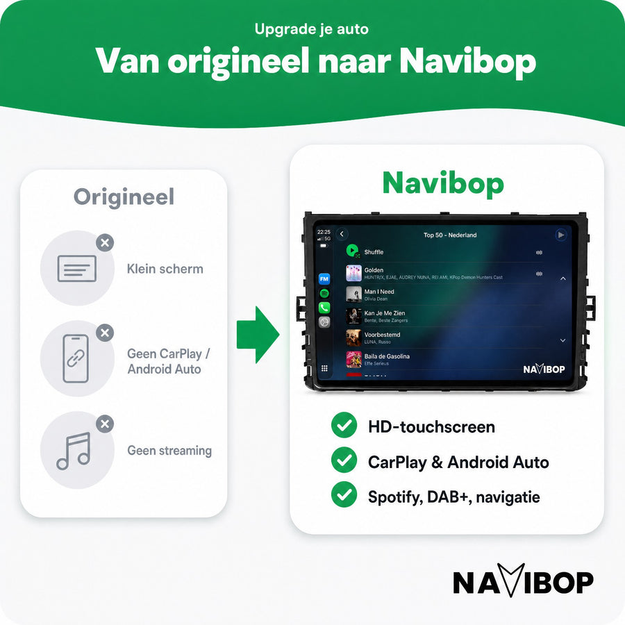 Volkswagen T-cross T-roc Bora Transporter T6 Jetta Polo | Autoradio | CarPlay & Android Auto | Android 15.0 | 2015 t/m 2022