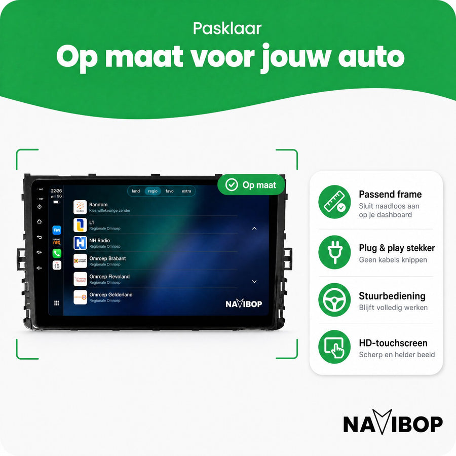 Volkswagen T-cross T-roc Bora Transporter T6 Jetta Polo | Autoradio | CarPlay & Android Auto | Android 15.0 | 2015 t/m 2022