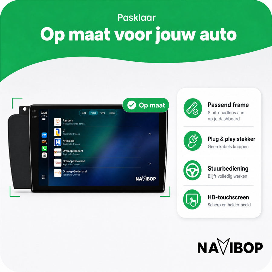 Volvo S60 V70 XC70 | Autoradio | CarPlay & Android Auto | Android 15.0 | 2004 t/m 2009
