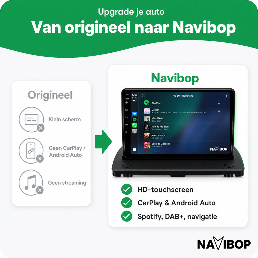 Volvo V50 C30 S40 C70 | Autoradio | CarPlay & Android Auto | Android 15.0 | 2004 t/m 2012