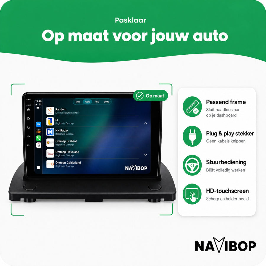 Volvo V50 C30 S40 C70 | Autoradio | CarPlay & Android Auto | Android 15.0 | 2004 t/m 2012