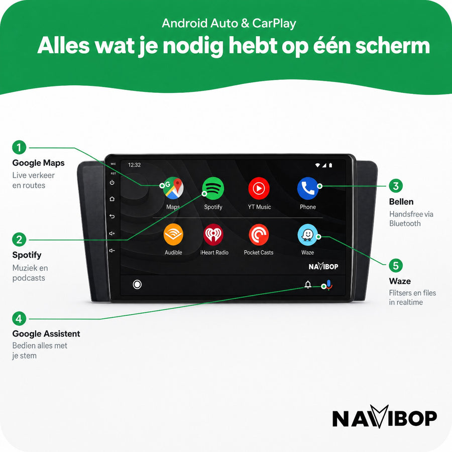 Volvo V70 XC70 S60 | Autoradio | CarPlay & Android Auto | Android 15.0 | 2000 t/m 2009