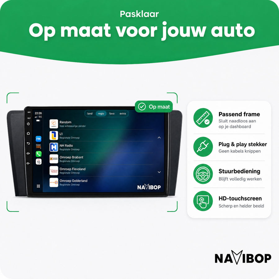 Volvo V70 XC70 S60 | Autoradio | CarPlay & Android Auto | Android 15.0 | 2000 t/m 2009