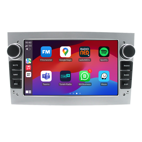 Opel Agila - Zilver | Autoradio | CarPlay & Android Auto | Android 15.0 | 2003 t/m 2010