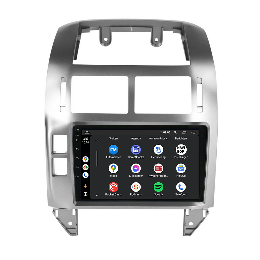 Volkswagen Polo - Zilver | Autoradio | CarPlay & Android Auto | Android 15.0 | 2002 t/m 2010