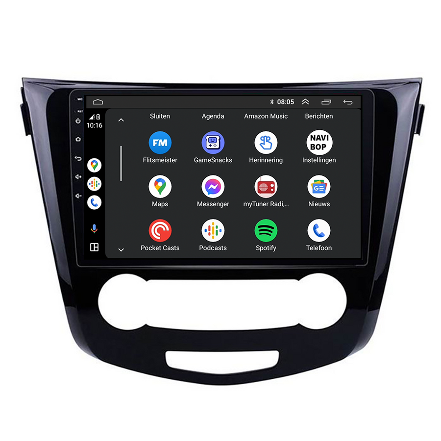Nissan X-trail | Autoradio | CarPlay & Android Auto | Android 15.0 | 2013 t/m 2022