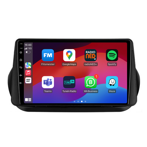 Fiat Fiorini | Autoradio | CarPlay & Android Auto | Android 15.0 | 2008 t/m 2019