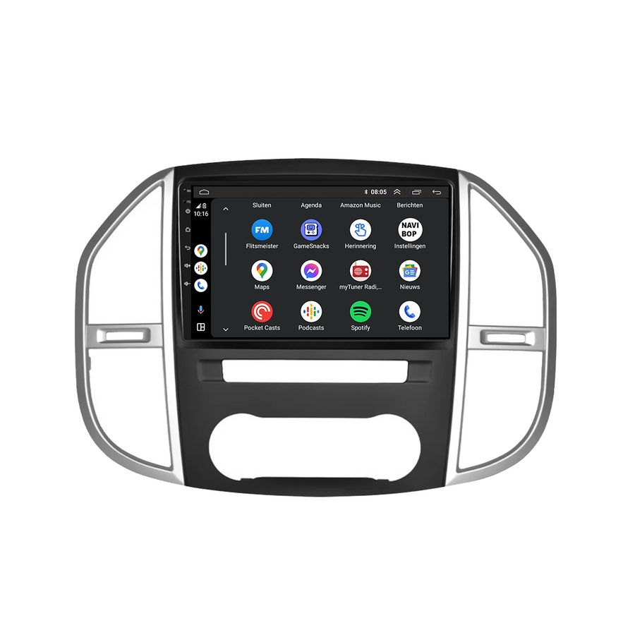 Mercedes Vito | Autoradio | CarPlay & Android Auto | Android 15.0 | 2014 t/m 2022