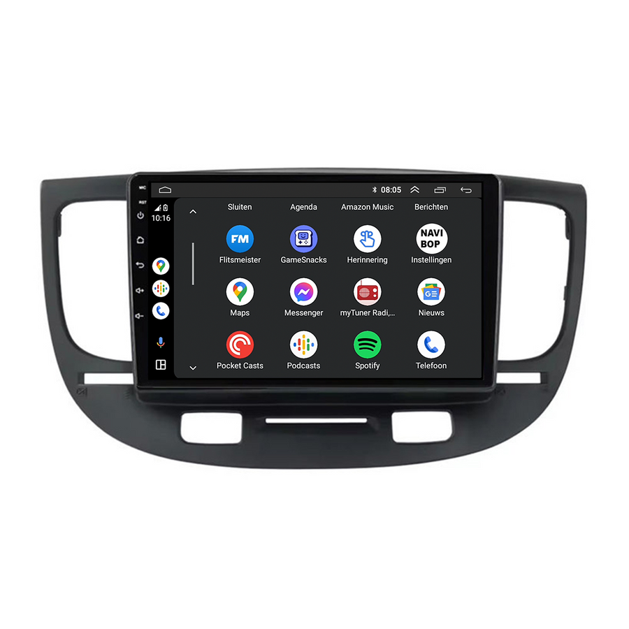 Kia Rio | Autoradio | CarPlay & Android Auto | Android 15.0 | 2005 t/m 2011