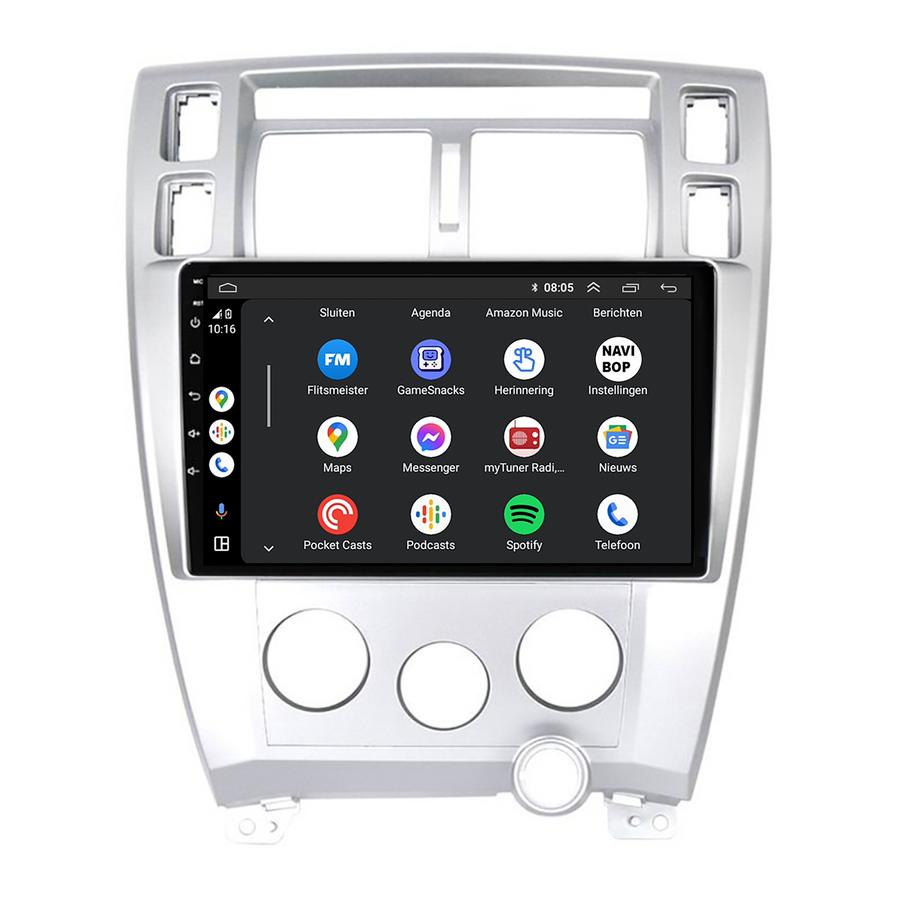 Hyundai Tucson | Autoradio | CarPlay & Android Auto | Android 15.0 | 2006 t/m 2013