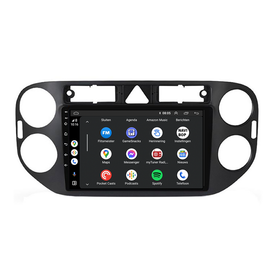 Volkswagen Tiguan | Autoradio | CarPlay & Android Auto | Android 15.0 | 2007 t/m 2016