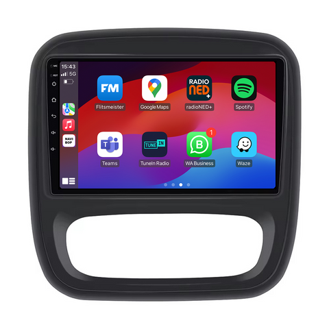 Renault Traffic | Autoradio | CarPlay & Android Auto | Android 15.0 | 2015 t/m 2019