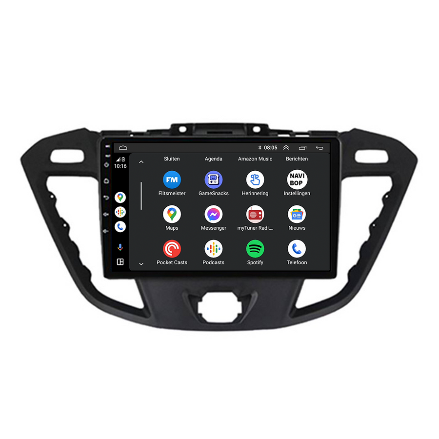 Ford Transit Custom | Autoradio | CarPlay & Android Auto | Android 15.0 | 2012 t/m 2021