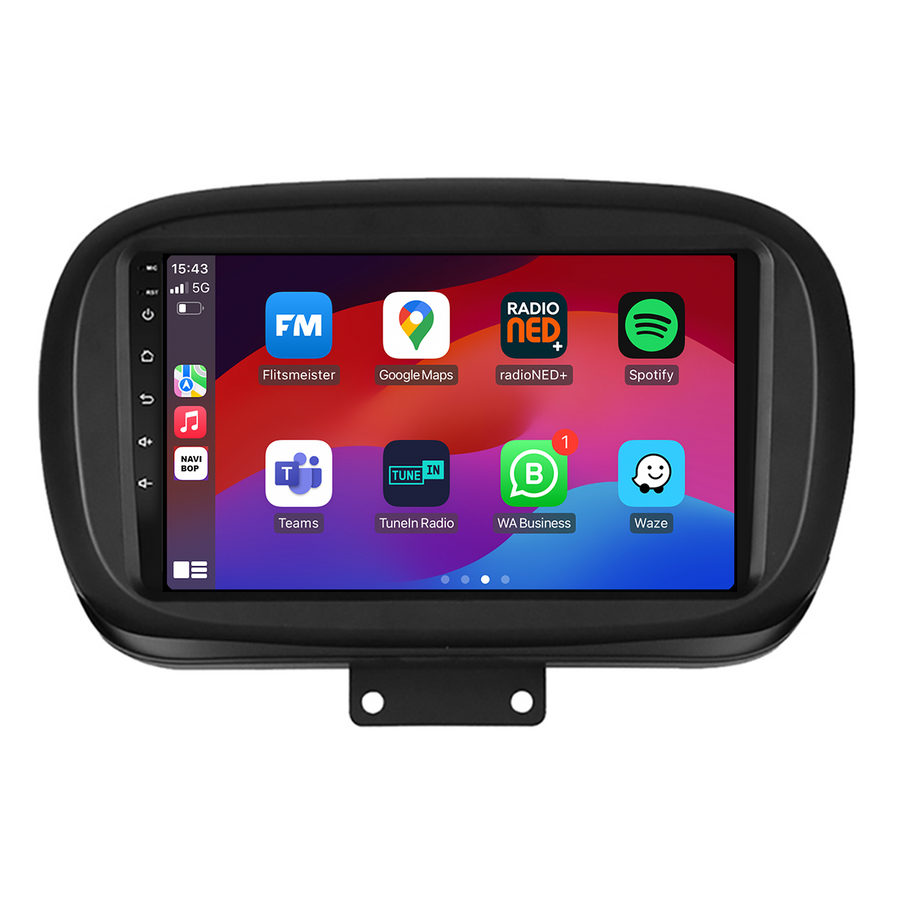 Fiat 500 | Autoradio | CarPlay & Android Auto | Android 15.0 | 2014 t/m 2020