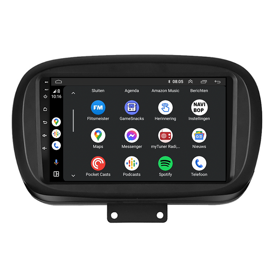 Fiat 500 | Autoradio | CarPlay & Android Auto | Android 15.0 | 2014 t/m 2020